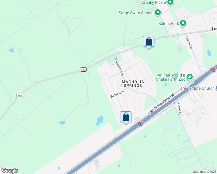 map of restaurants, bars, coffee shops, grocery stores, and more near 334 Posey Pass in New Braunfels