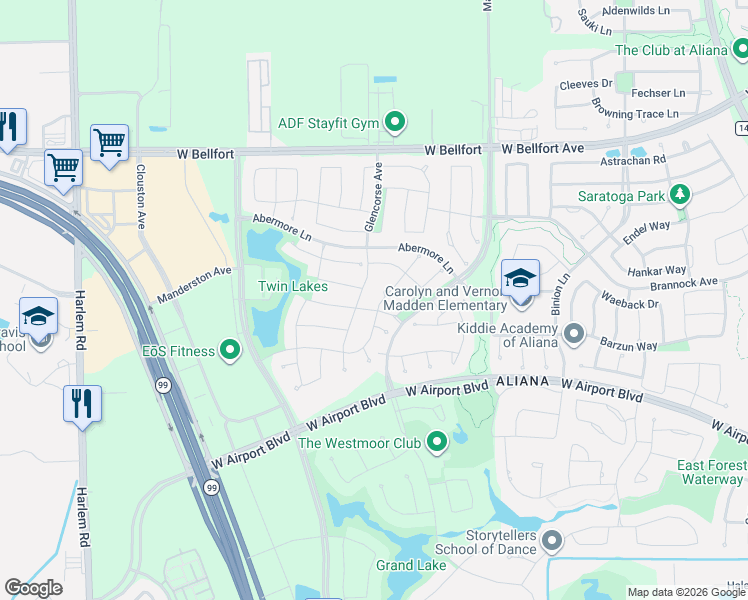 map of restaurants, bars, coffee shops, grocery stores, and more near 10927 Croftmore Drive in Richmond