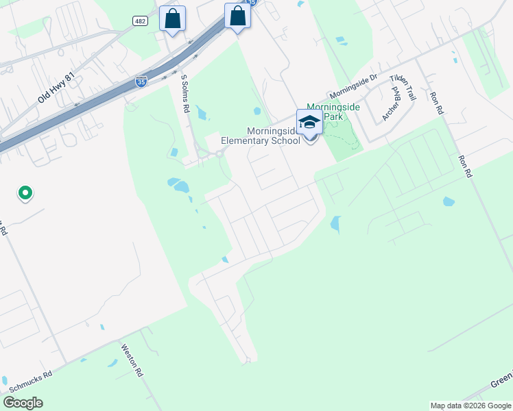 map of restaurants, bars, coffee shops, grocery stores, and more near 3992 Northaven Trail in New Braunfels