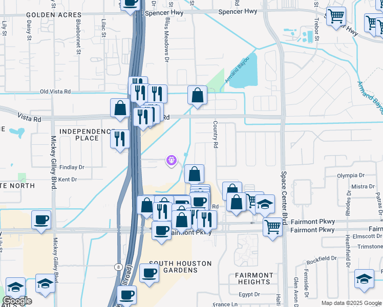 map of restaurants, bars, coffee shops, grocery stores, and more near 3718 Clover Meadows Street in Pasadena