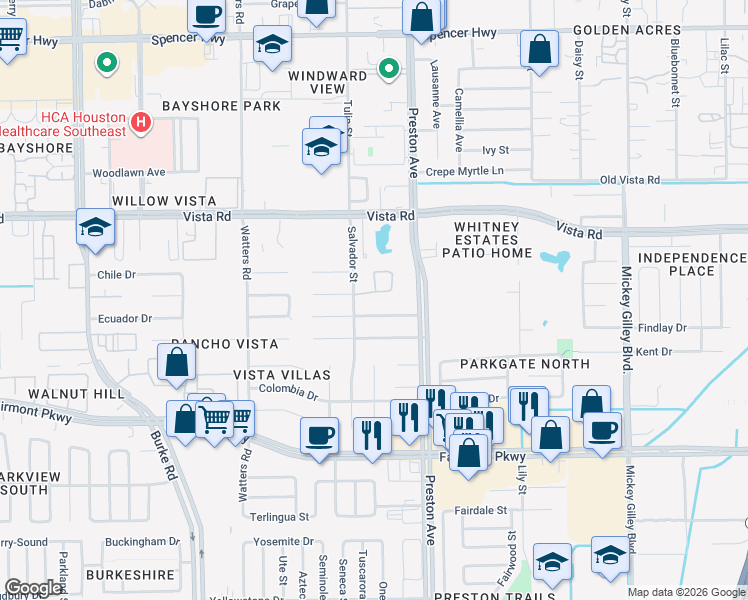 map of restaurants, bars, coffee shops, grocery stores, and more near 4519 Sao Paulo Street in Pasadena