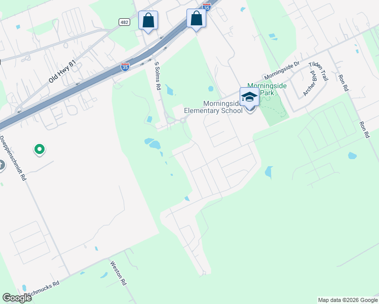 map of restaurants, bars, coffee shops, grocery stores, and more near 4003 Belden Trail in New Braunfels