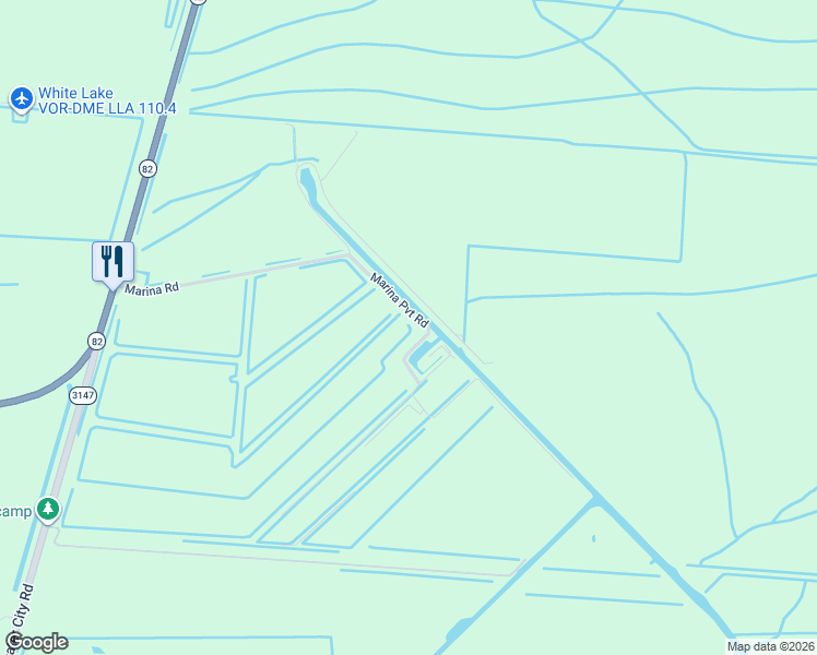 map of restaurants, bars, coffee shops, grocery stores, and more near Marina Pvt Road in Kaplan