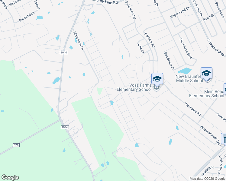 map of restaurants, bars, coffee shops, grocery stores, and more near 2336 Arctic Warbler in New Braunfels