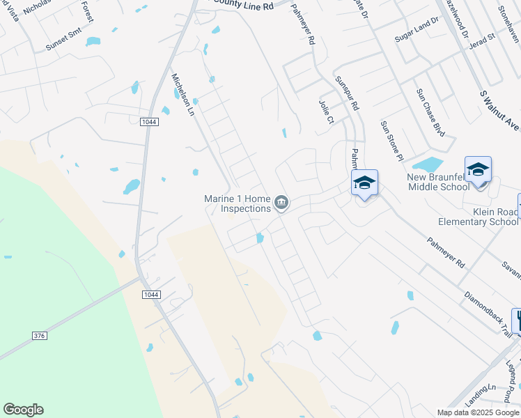 map of restaurants, bars, coffee shops, grocery stores, and more near 2336 Arctic Warbler in New Braunfels