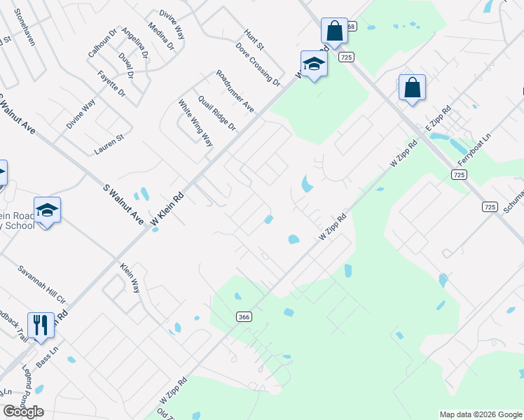 map of restaurants, bars, coffee shops, grocery stores, and more near 342 Benelli Drive in New Braunfels