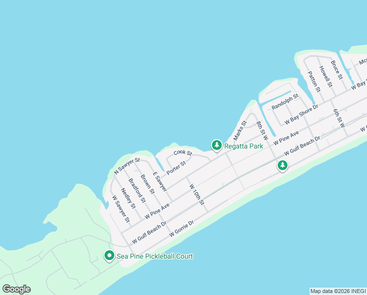 map of restaurants, bars, coffee shops, grocery stores, and more near 335 Cook Street in Saint George Island