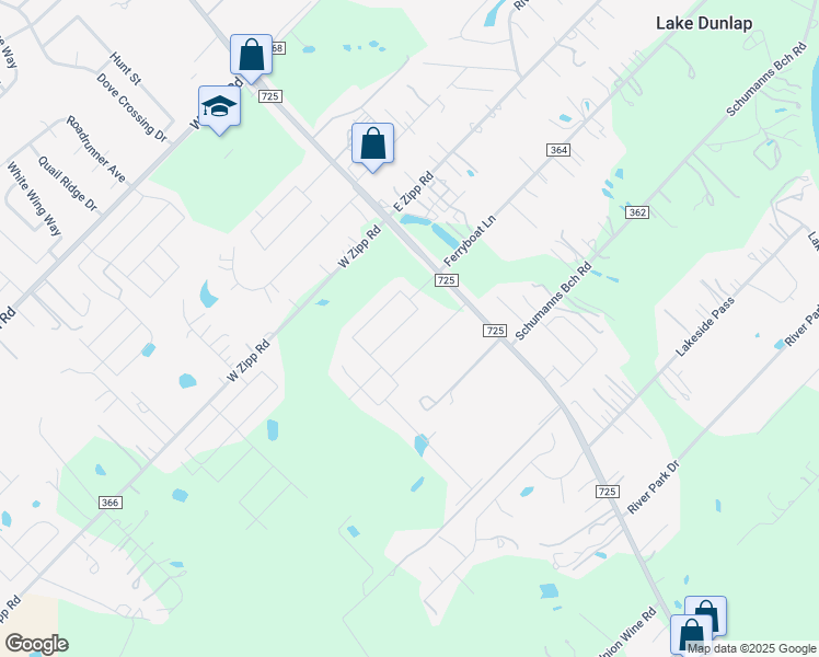 map of restaurants, bars, coffee shops, grocery stores, and more near 131 Laurel Grace Lane in New Braunfels