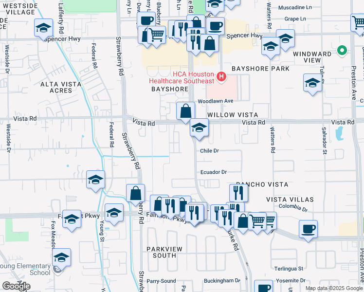 map of restaurants, bars, coffee shops, grocery stores, and more near 3537 Topango Dr in Pasadena
