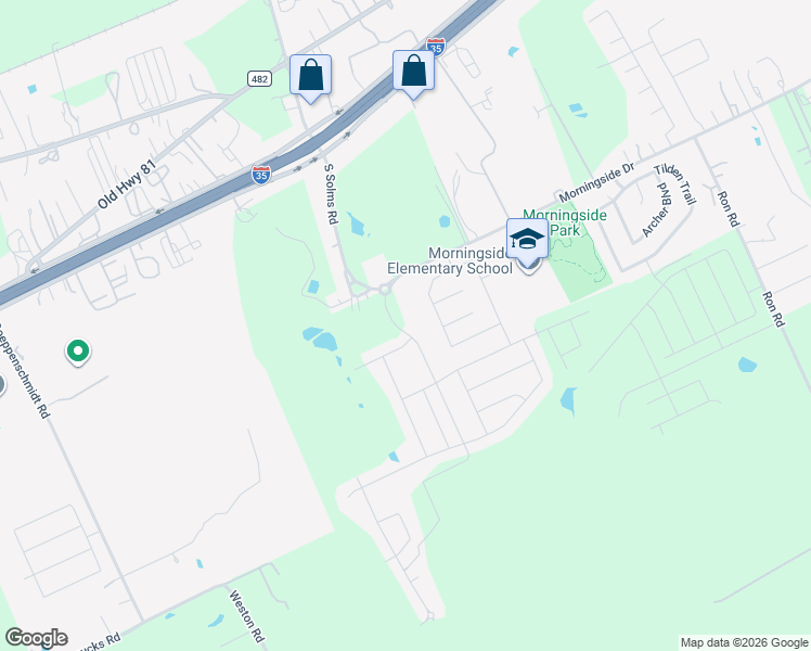 map of restaurants, bars, coffee shops, grocery stores, and more near 4003 Belden Trail in New Braunfels