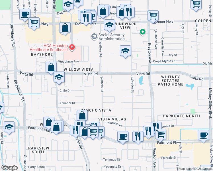 map of restaurants, bars, coffee shops, grocery stores, and more near 4219 Sha Circle in Pasadena