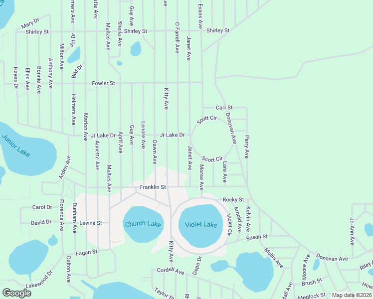 map of restaurants, bars, coffee shops, grocery stores, and more near 125 Janet Avenue in Interlachen