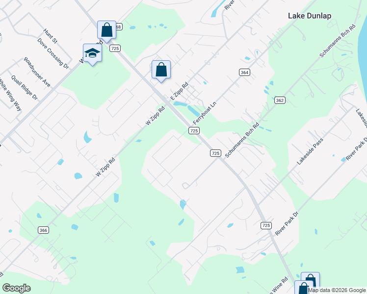 map of restaurants, bars, coffee shops, grocery stores, and more near 131 Laurel Grace Lane in New Braunfels