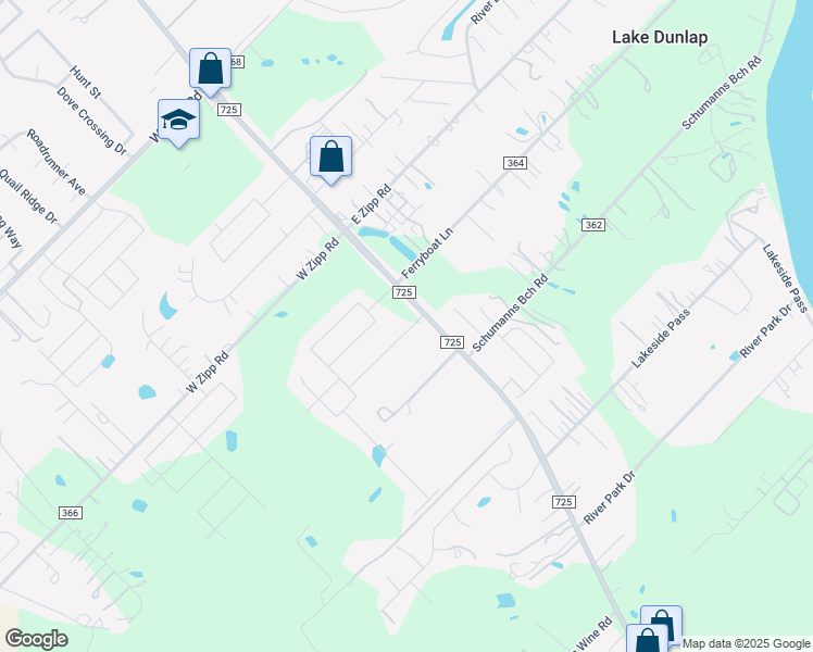 map of restaurants, bars, coffee shops, grocery stores, and more near 131-133 Joanne Cove in New Braunfels