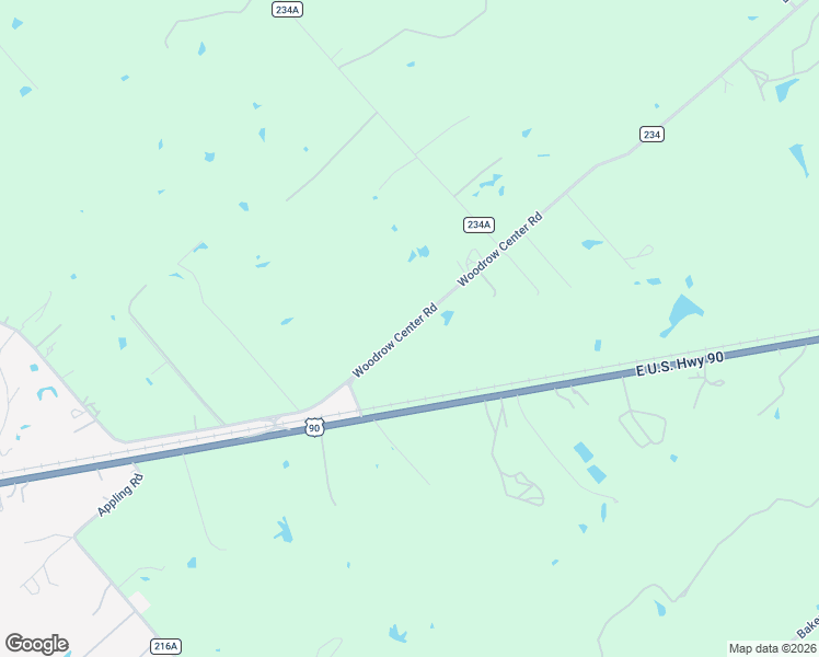 map of restaurants, bars, coffee shops, grocery stores, and more near 2901 Woodrow Center Road in Kingsbury