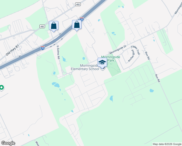 map of restaurants, bars, coffee shops, grocery stores, and more near 667 Cherokee Boulevard in New Braunfels