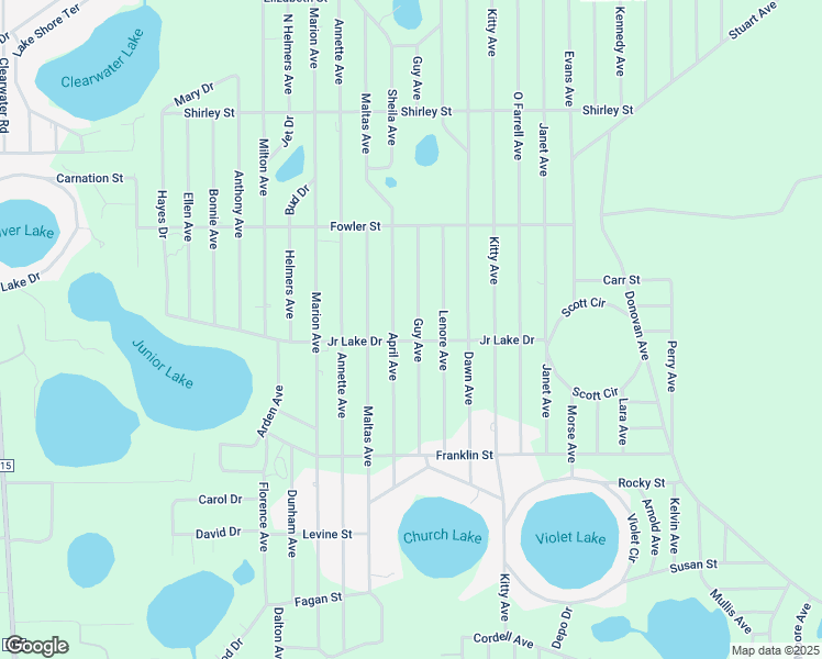 map of restaurants, bars, coffee shops, grocery stores, and more near 203 Guy Avenue in Interlachen