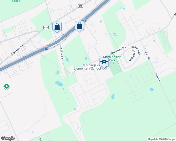 map of restaurants, bars, coffee shops, grocery stores, and more near 3971 Cherokee Boulevard in New Braunfels