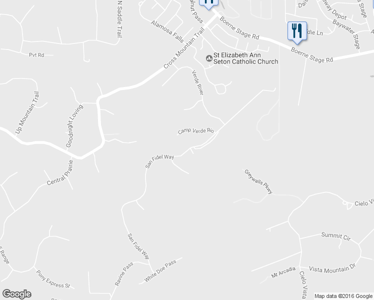 map of restaurants, bars, coffee shops, grocery stores, and more near 8603 San Fidel Way in San Antonio