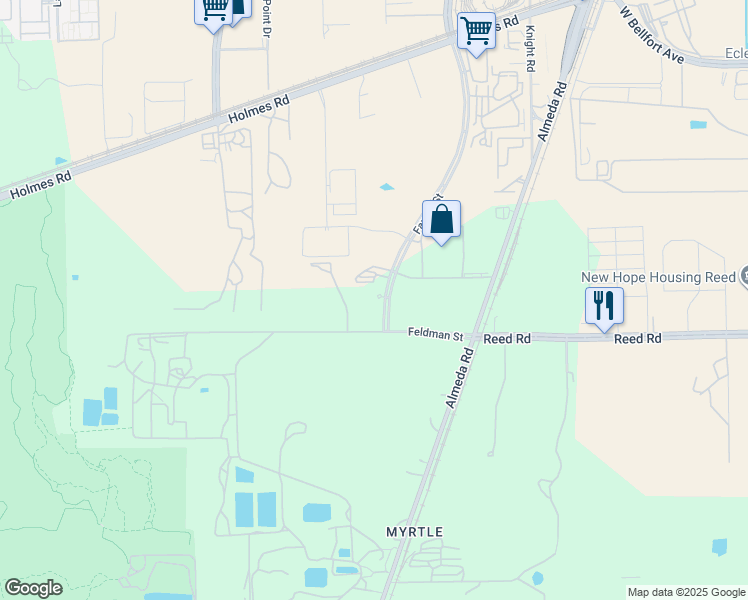 map of restaurants, bars, coffee shops, grocery stores, and more near 10110 Fannin Street in Houston
