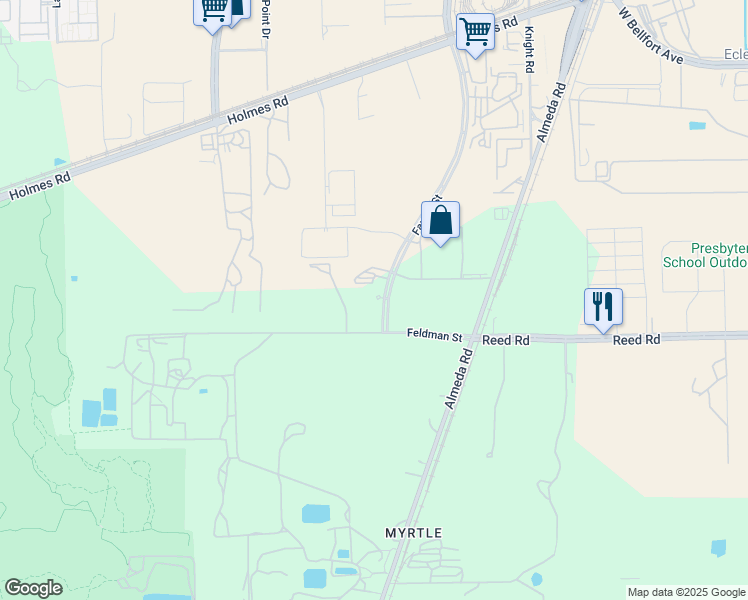 map of restaurants, bars, coffee shops, grocery stores, and more near 10110 Fannin Street in Houston