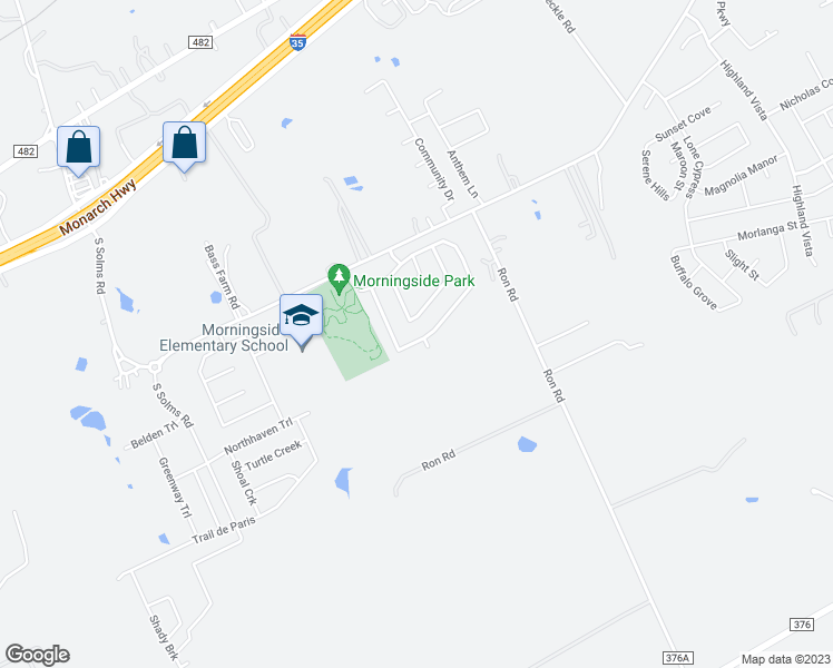 map of restaurants, bars, coffee shops, grocery stores, and more near 3664 Tilden Trail in New Braunfels