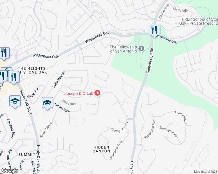 map of restaurants, bars, coffee shops, grocery stores, and more near 406 Cameron Circle in San Antonio