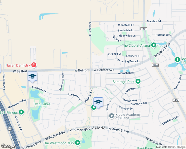 map of restaurants, bars, coffee shops, grocery stores, and more near 17906 Dafty Path in Fort Bend County