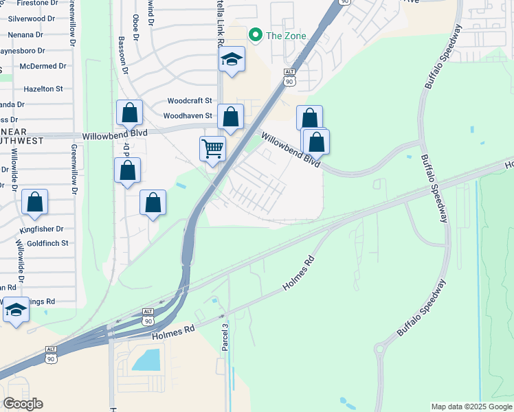 map of restaurants, bars, coffee shops, grocery stores, and more near 11603 Main Cypress Drive in Houston