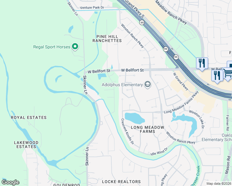 map of restaurants, bars, coffee shops, grocery stores, and more near 8006 Crescent Knolls Drive in Richmond
