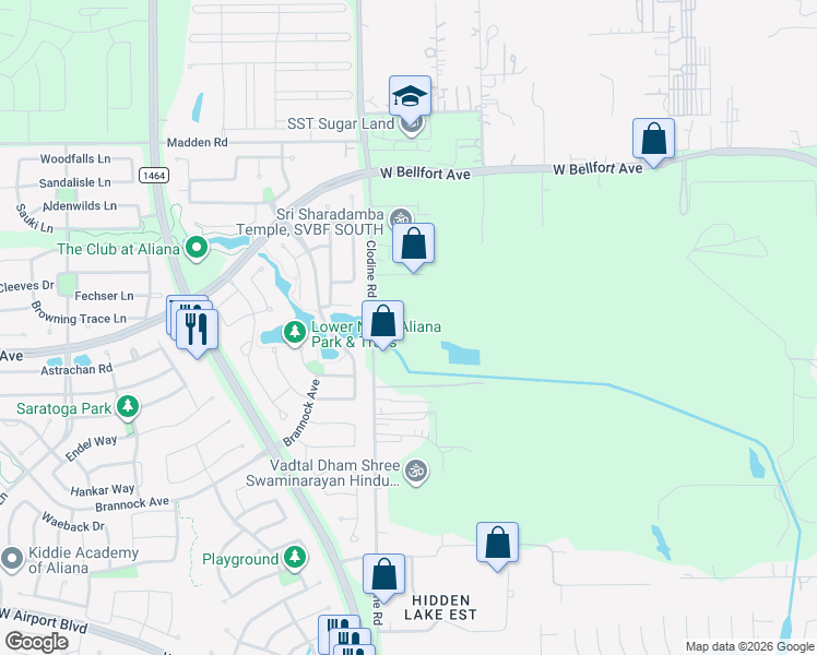 map of restaurants, bars, coffee shops, grocery stores, and more near 10437 Clodine Road in Richmond
