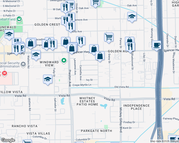map of restaurants, bars, coffee shops, grocery stores, and more near 4810 Honeysuckle Lane in Pasadena