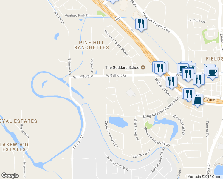 map of restaurants, bars, coffee shops, grocery stores, and more near 21311 Autumn Manor Drive in Richmond