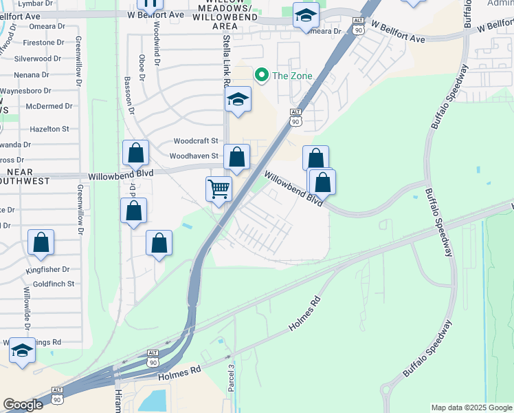 map of restaurants, bars, coffee shops, grocery stores, and more near 3717 Main Aspen Drive in Houston