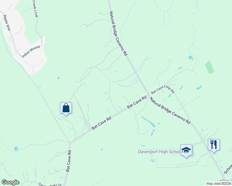 map of restaurants, bars, coffee shops, grocery stores, and more near 23970 Cavern Oak in San Antonio