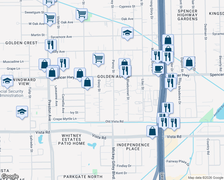 map of restaurants, bars, coffee shops, grocery stores, and more near 3202 Pansy Street in Pasadena