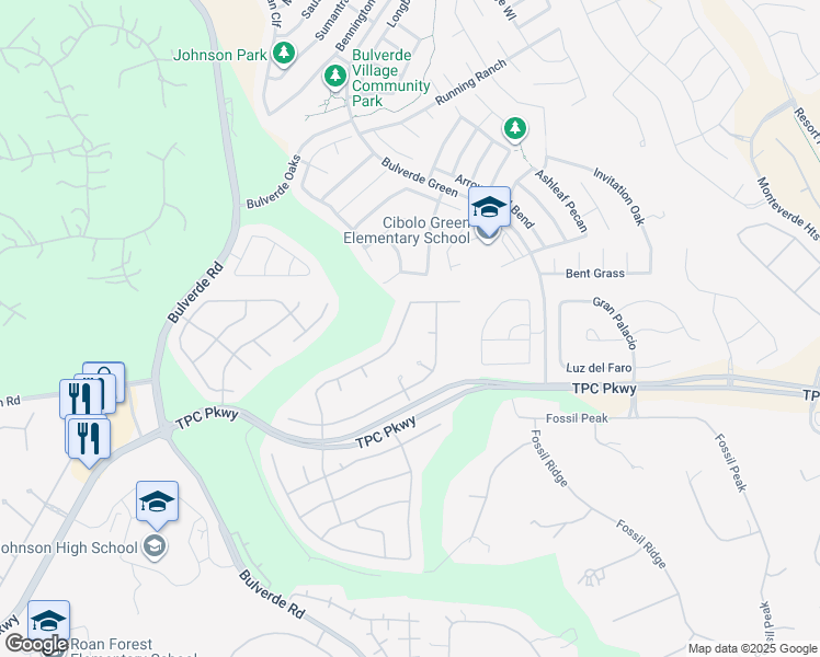 map of restaurants, bars, coffee shops, grocery stores, and more near 3734 Sunset Cliff in San Antonio