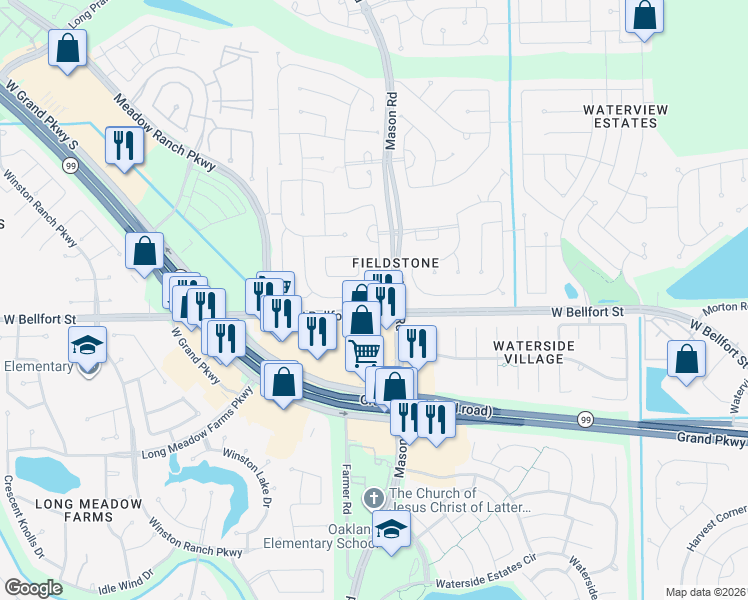 map of restaurants, bars, coffee shops, grocery stores, and more near 5011 Rollingstone Road in Richmond