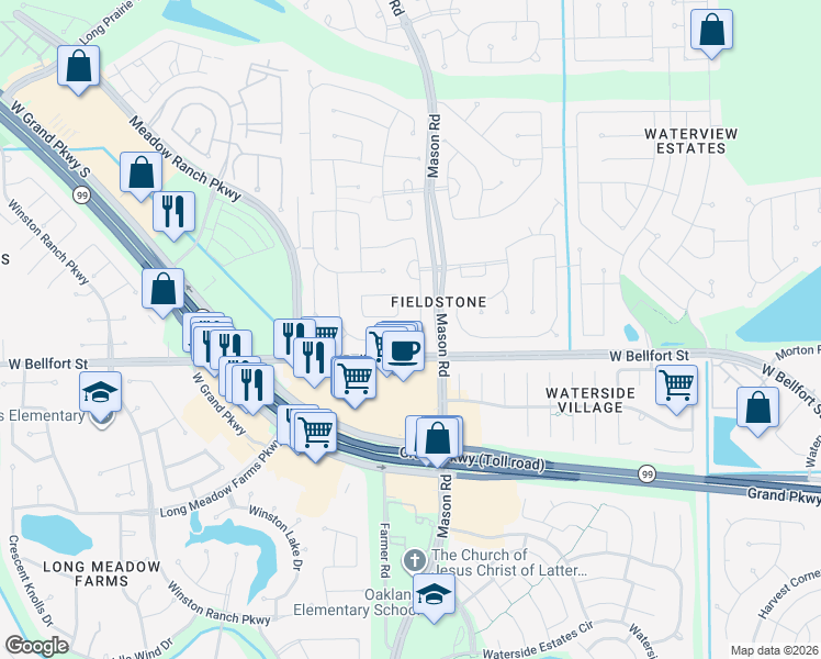 map of restaurants, bars, coffee shops, grocery stores, and more near 5011 Rollingstone Road in Richmond