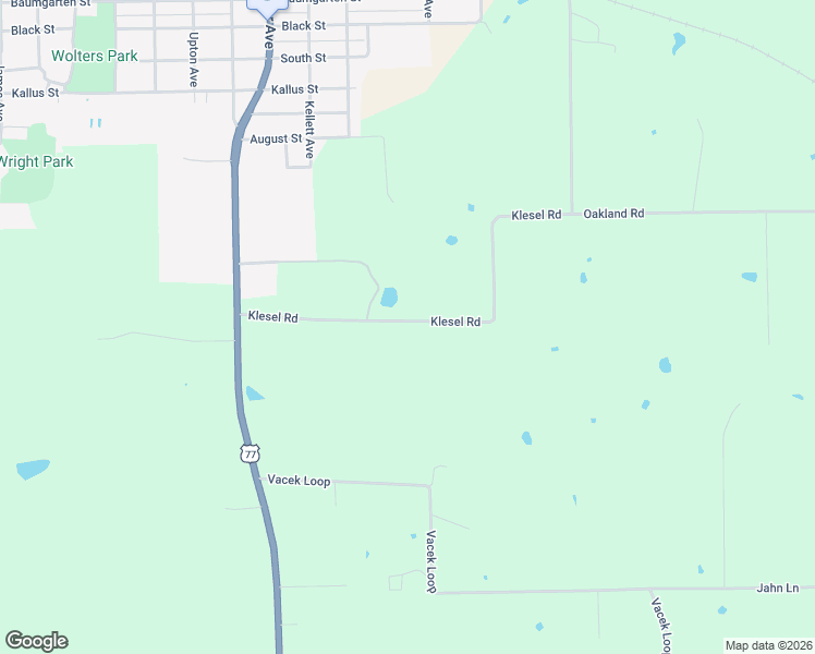 map of restaurants, bars, coffee shops, grocery stores, and more near 339 Klesel Street in Schulenburg