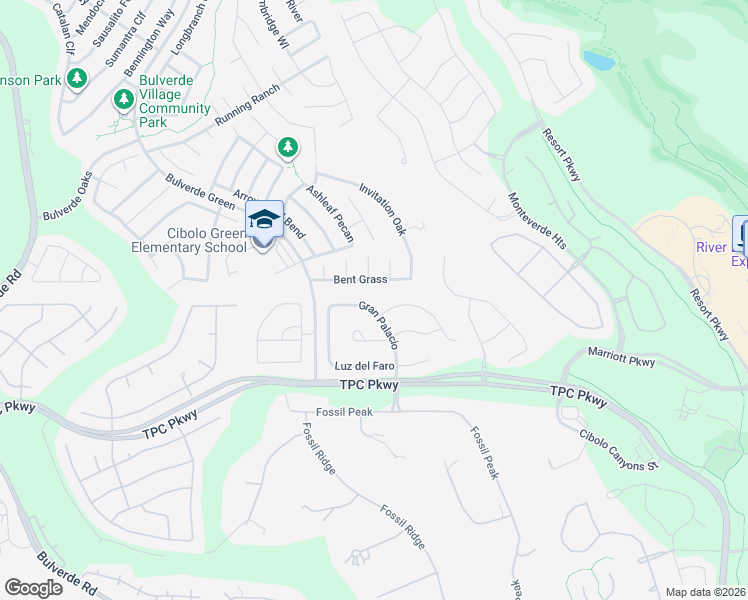 map of restaurants, bars, coffee shops, grocery stores, and more near 24022 Gran Palacio in San Antonio