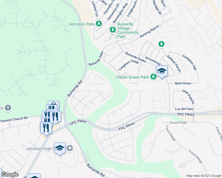 map of restaurants, bars, coffee shops, grocery stores, and more near 24139 Briarbrook Way in San Antonio