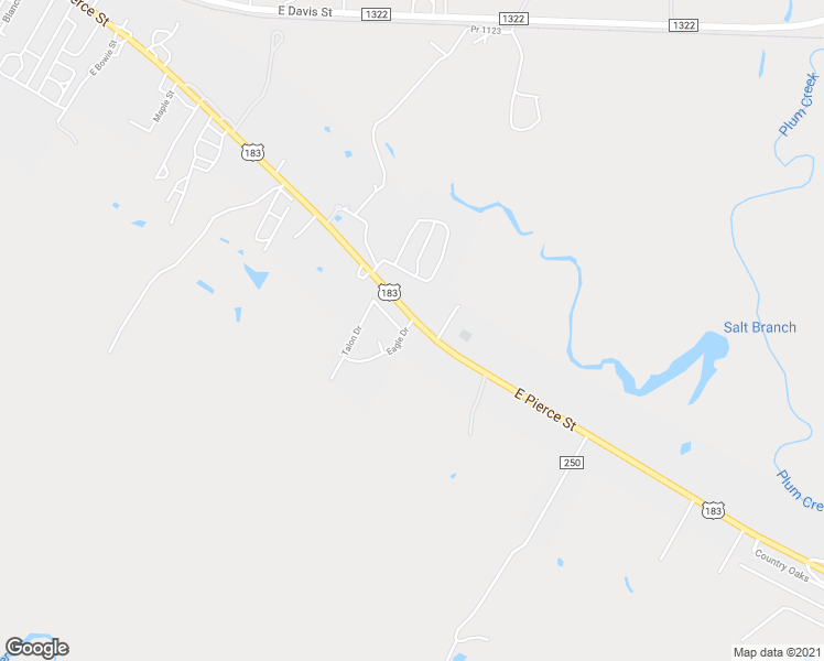 map of restaurants, bars, coffee shops, grocery stores, and more near 101 Eagle Drive in Luling