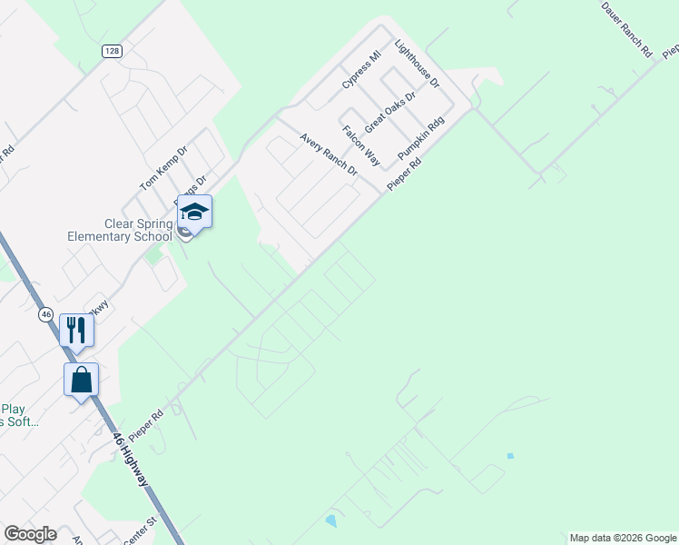 map of restaurants, bars, coffee shops, grocery stores, and more near 321 Sauder Farms Road in New Braunfels