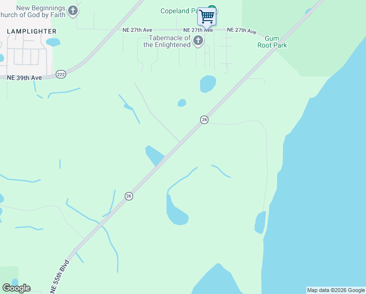 map of restaurants, bars, coffee shops, grocery stores, and more near 1632 Northeast 55th Boulevard in Gainesville