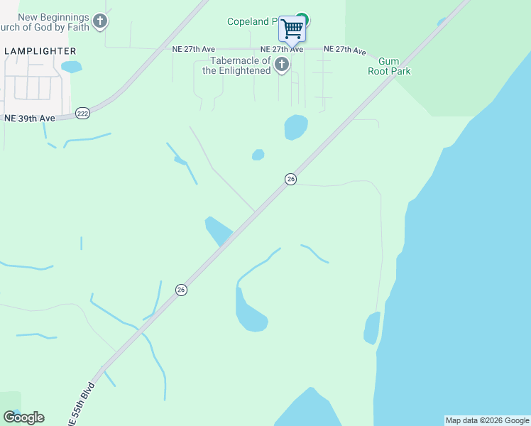 map of restaurants, bars, coffee shops, grocery stores, and more near 1632 Northeast 55th Boulevard in Gainesville