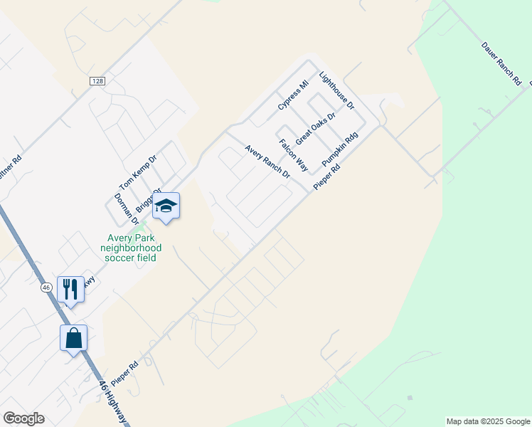 map of restaurants, bars, coffee shops, grocery stores, and more near 745 Wolfeton Way in New Braunfels