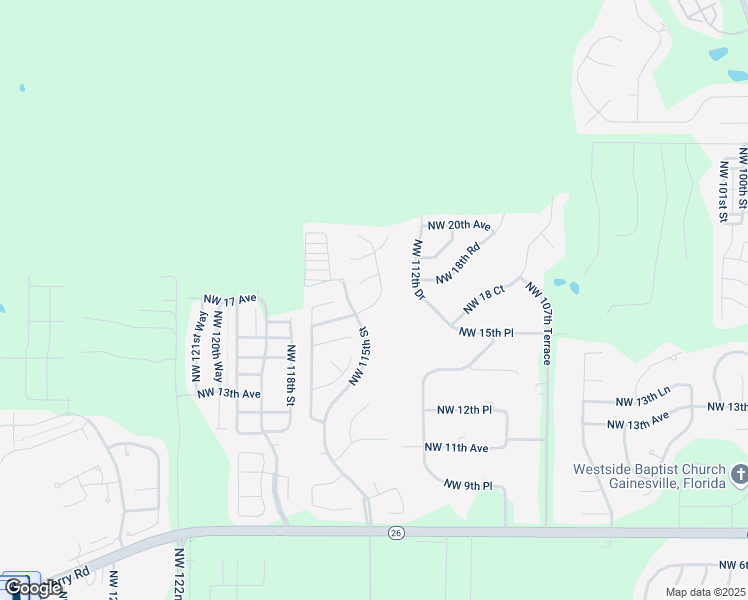 map of restaurants, bars, coffee shops, grocery stores, and more near 1710 Northwest 13th Drive in Gainesville