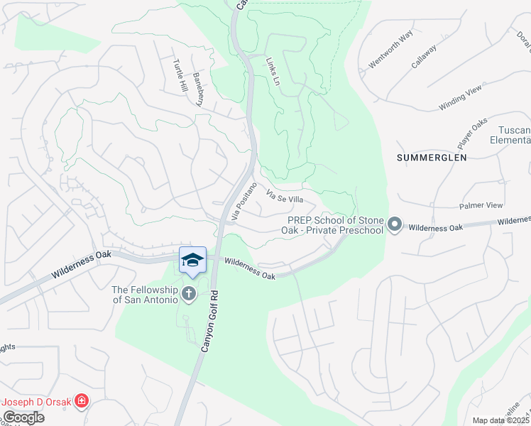 map of restaurants, bars, coffee shops, grocery stores, and more near 1211 Via Milano in San Antonio