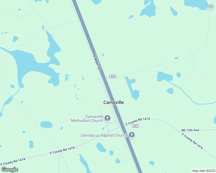 map of restaurants, bars, coffee shops, grocery stores, and more near 1806 Northeast US Highway 301 in Hawthorne